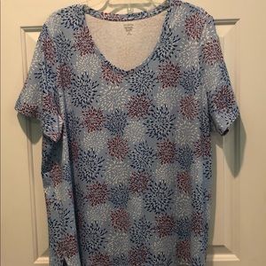 Kim Rogers Printed Top Size 2X